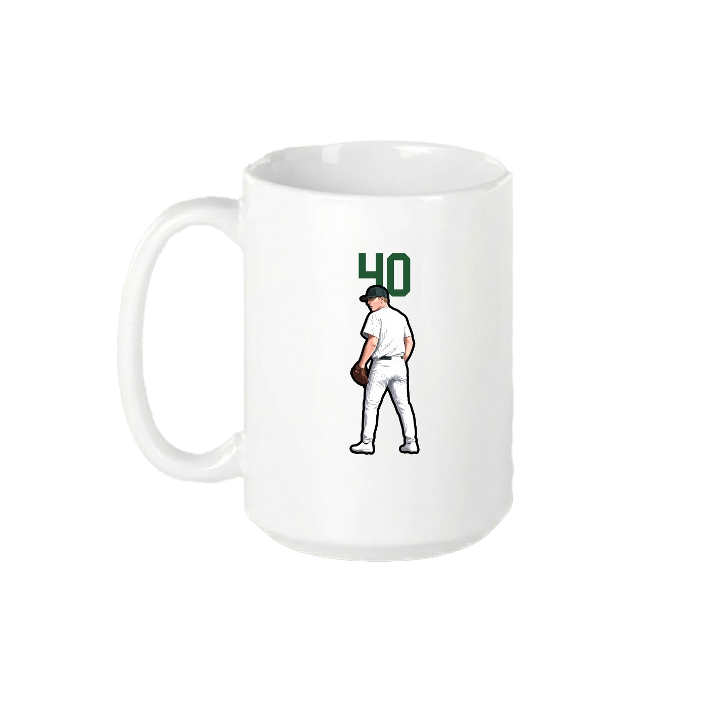 15oz Coffee Mug — Number Top in White