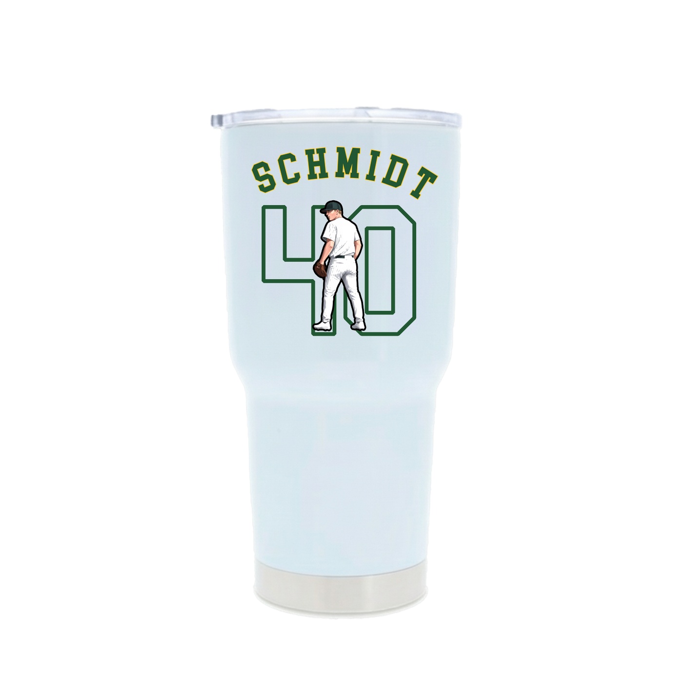 30oz Stainless Steel Tumbler — Shirsey Arch in White