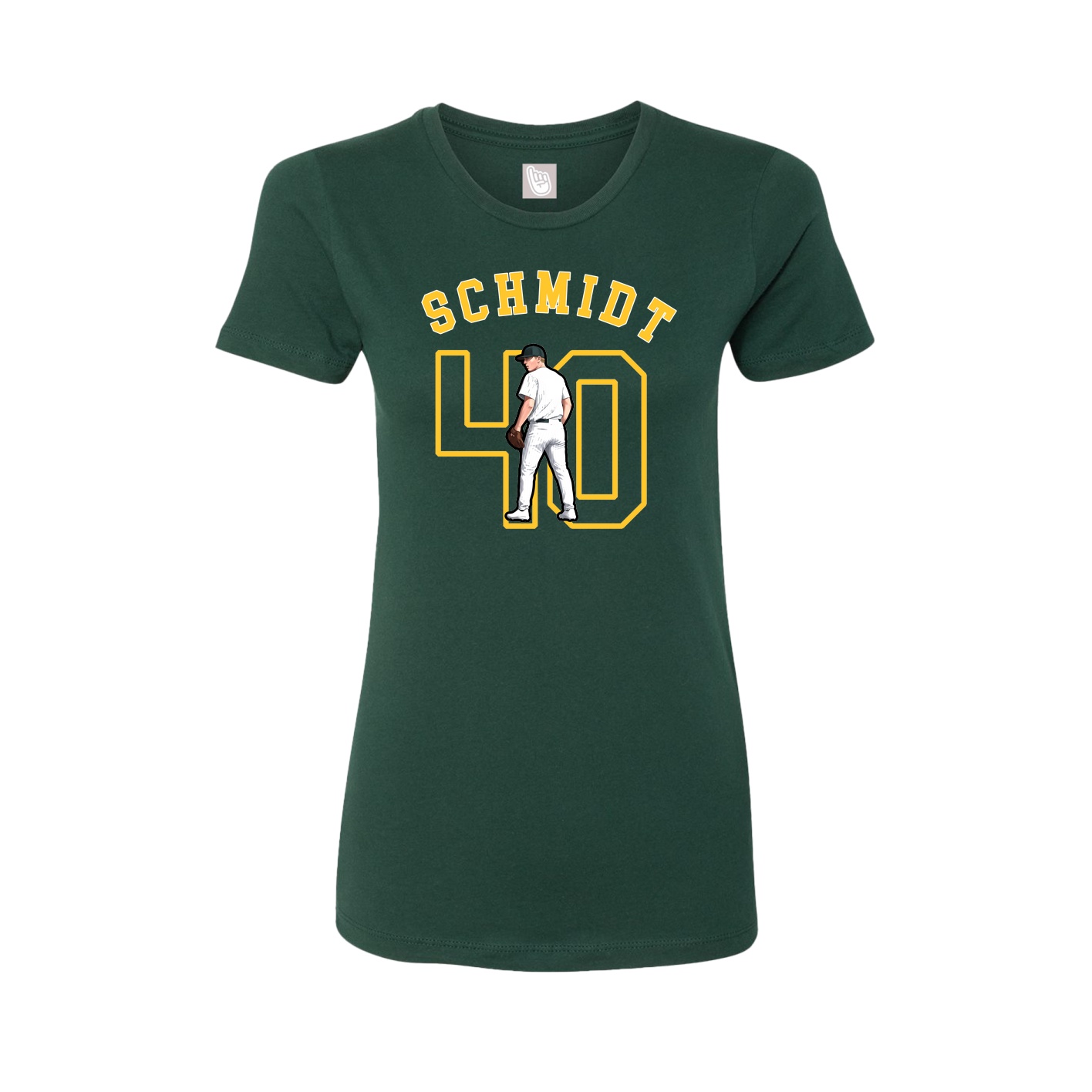 Fitted Women's Tee — Shirsey Arch in Green