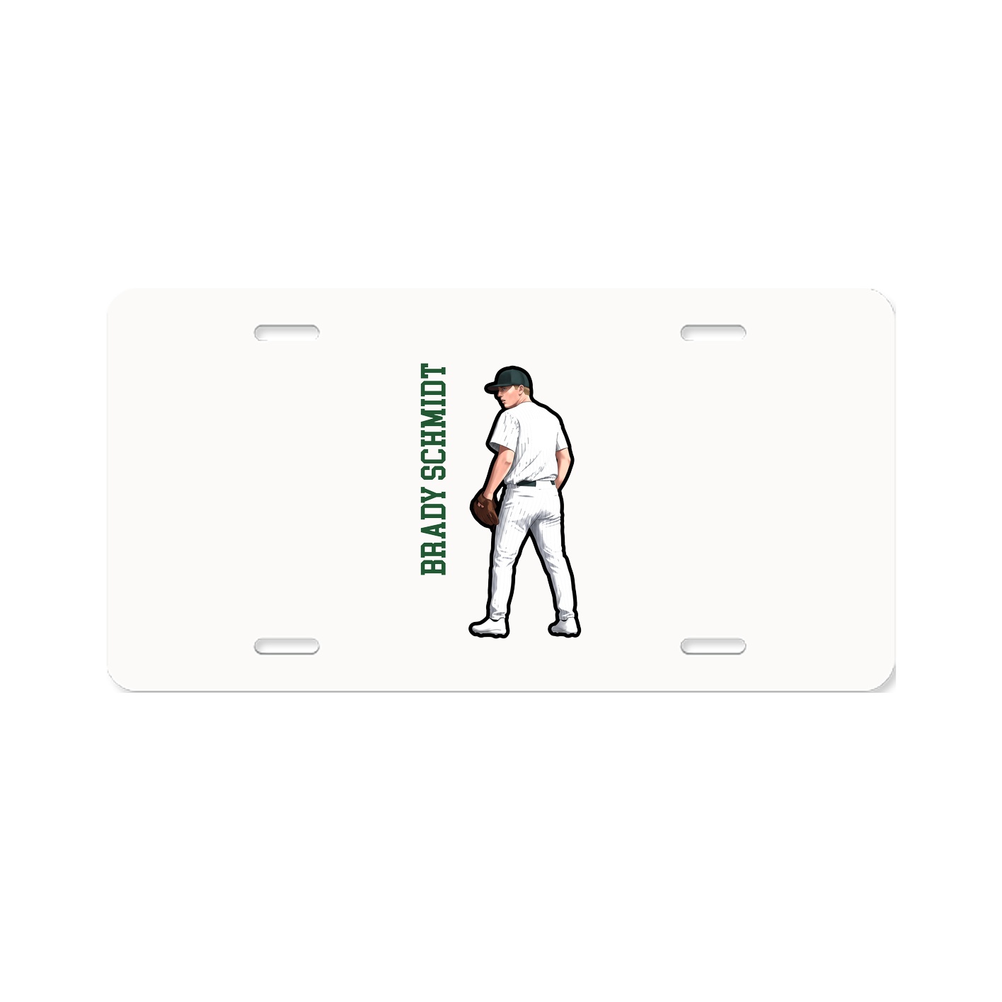License Plate — Name Vertical in Classic