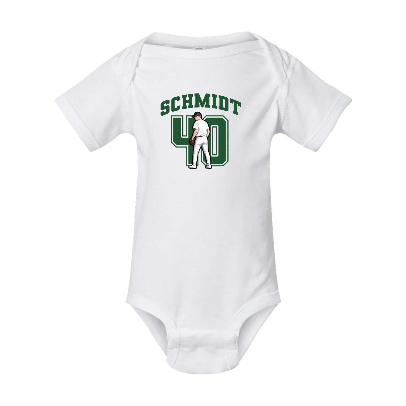 Baby Onesie — Number in White