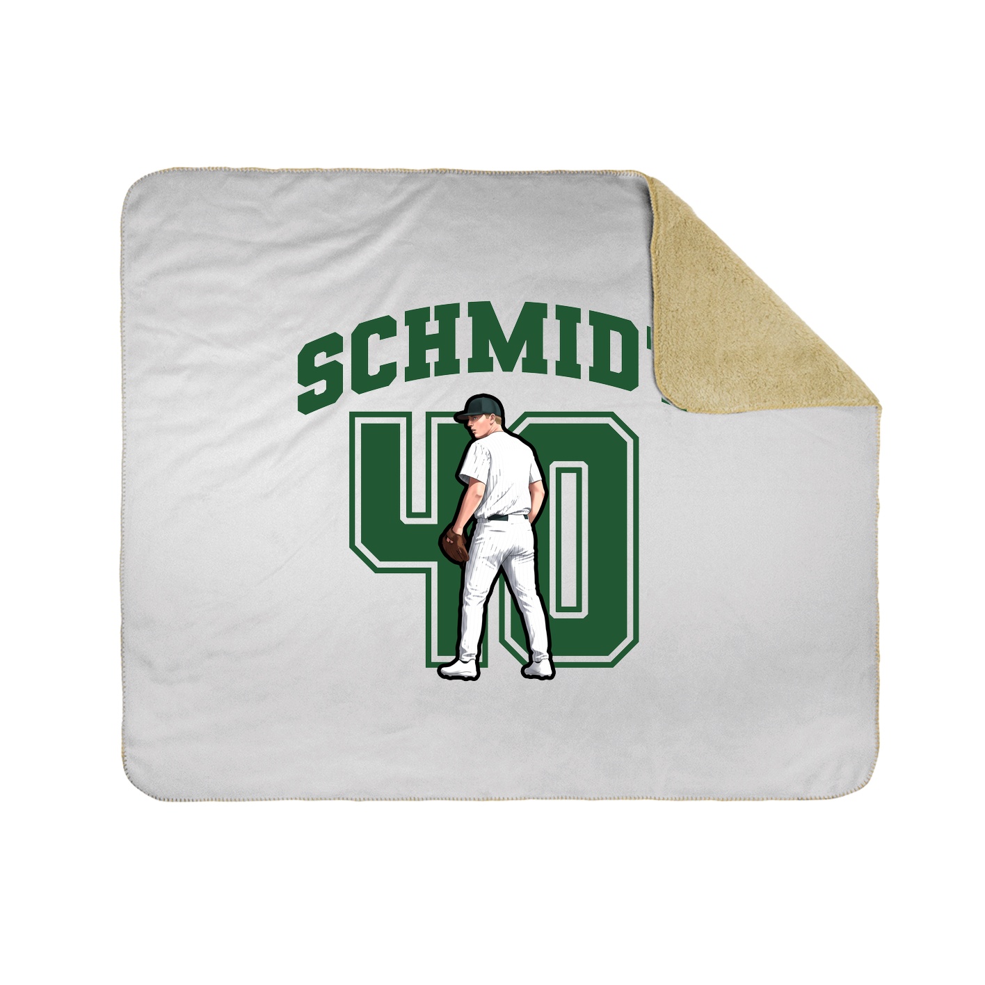 Throw Blanket — Number in White