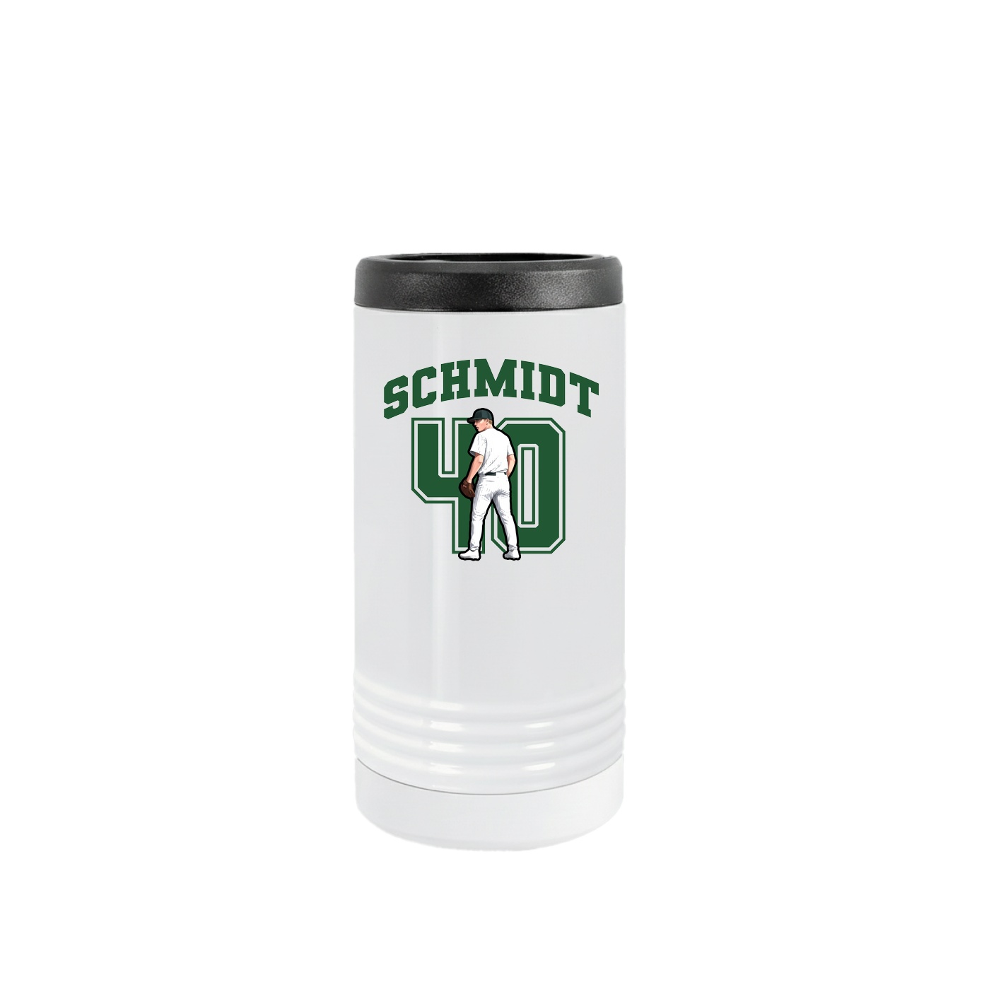 Slim Beverage Holder — Number in White