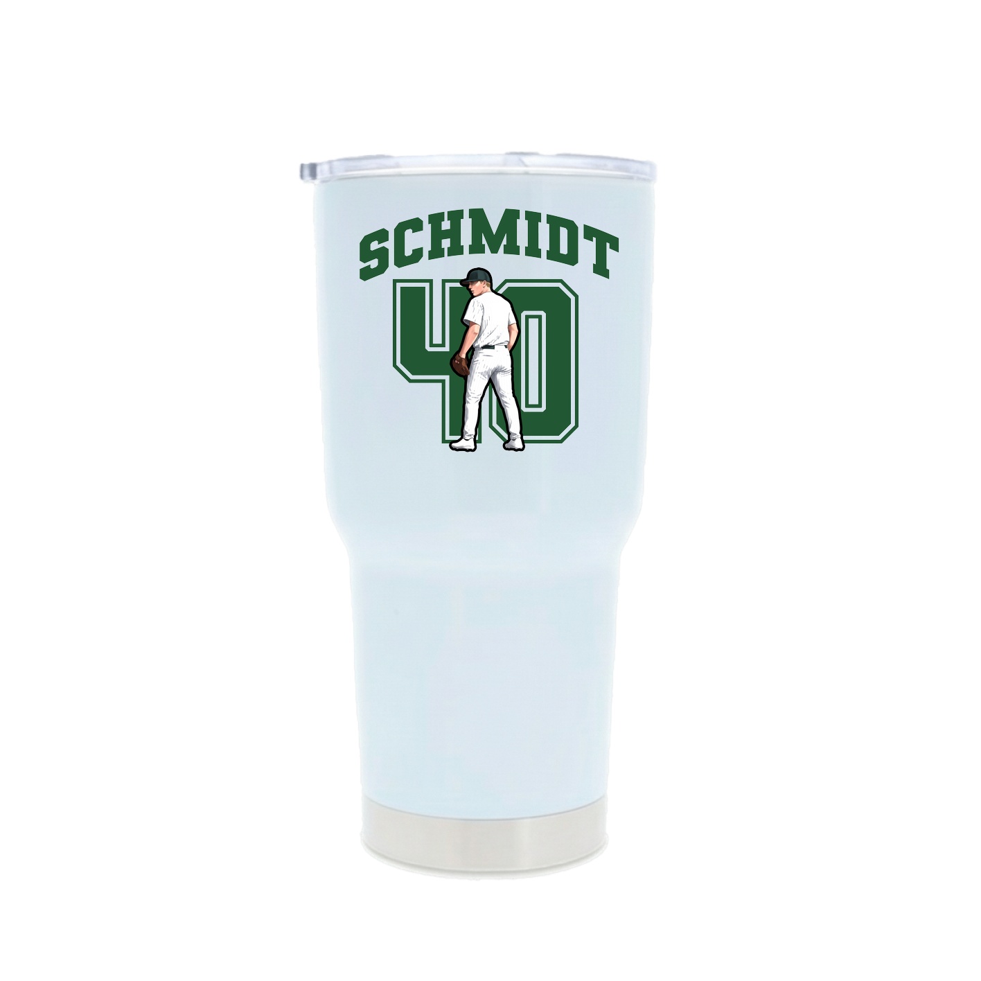 30oz Stainless Steel Tumbler — Number in White
