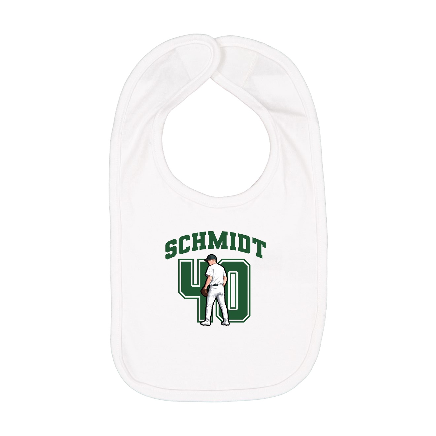 Infant Bib — Number in White
