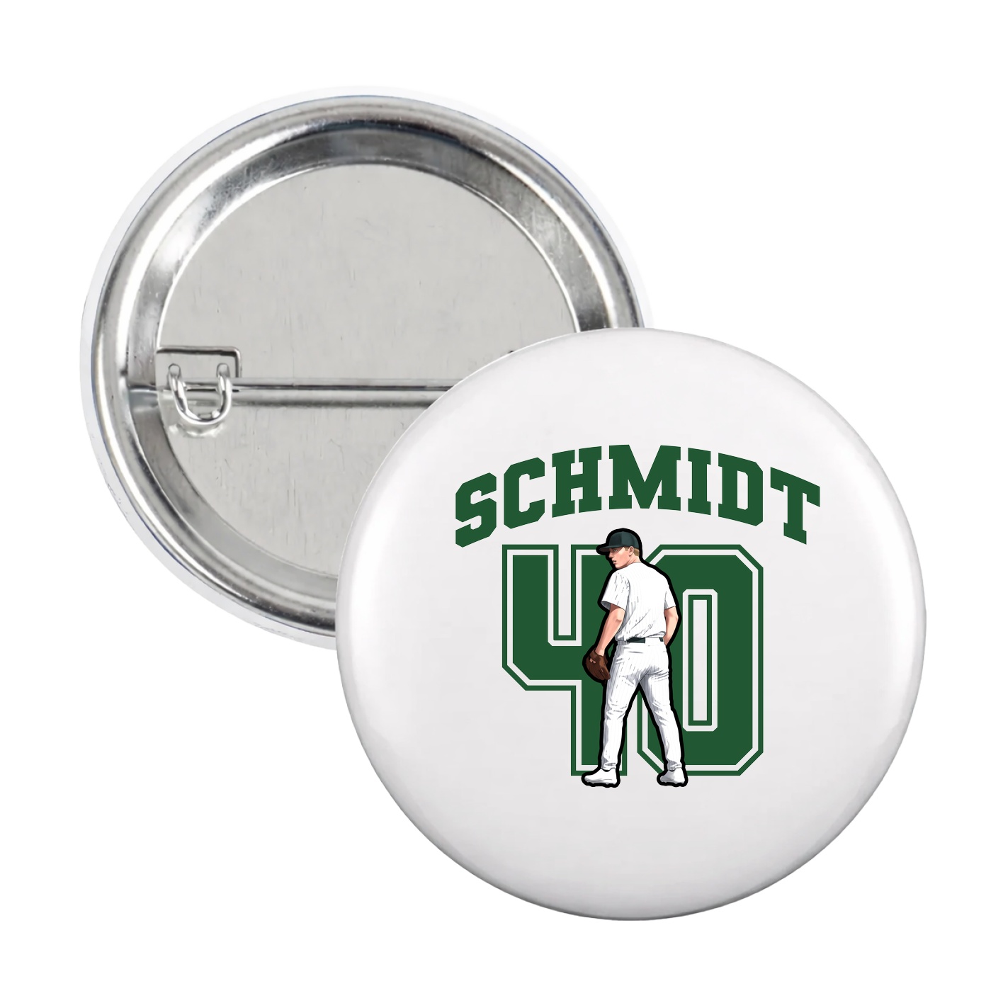 Game Day Button — Number in White
