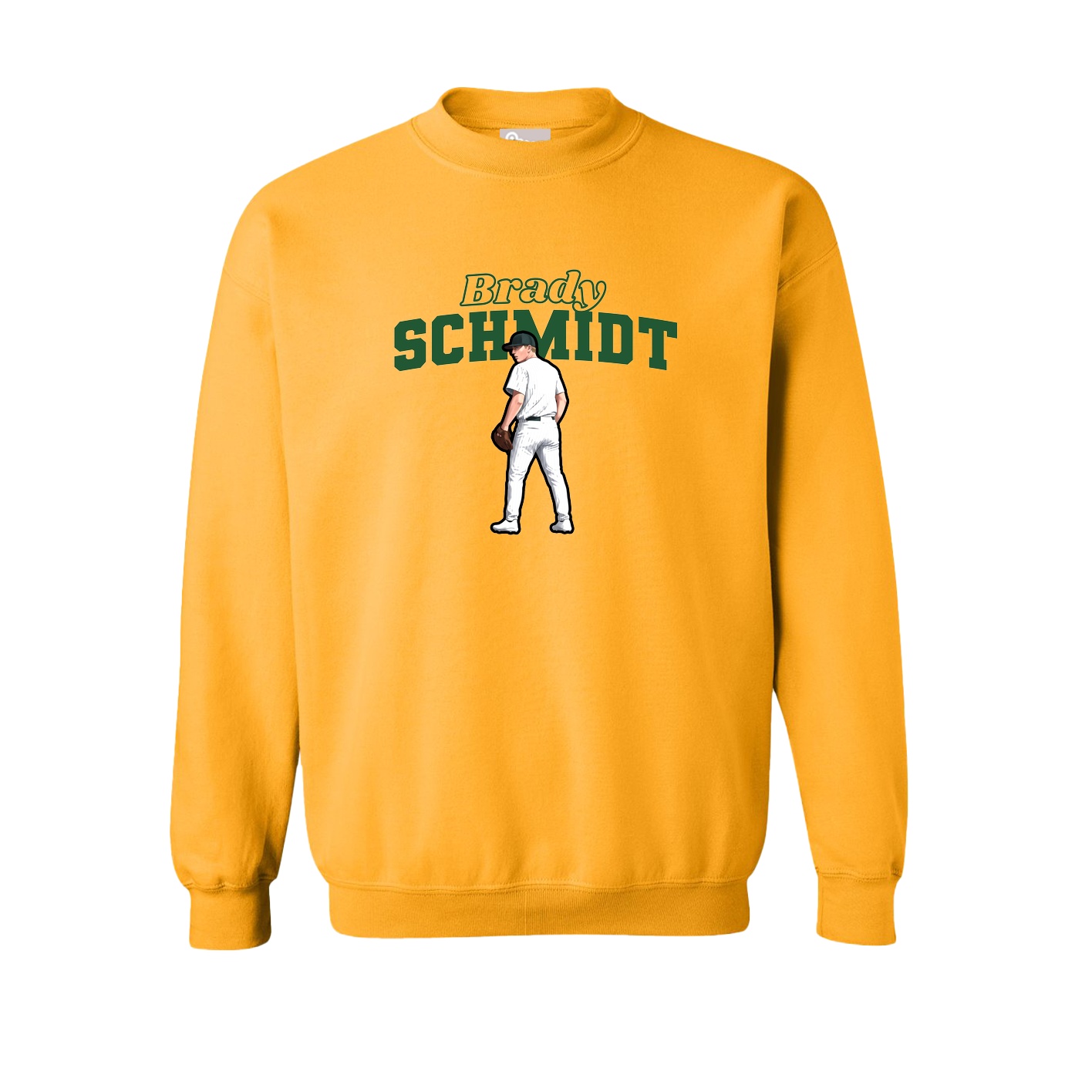 Fleece Crew — Name Arch in Gold