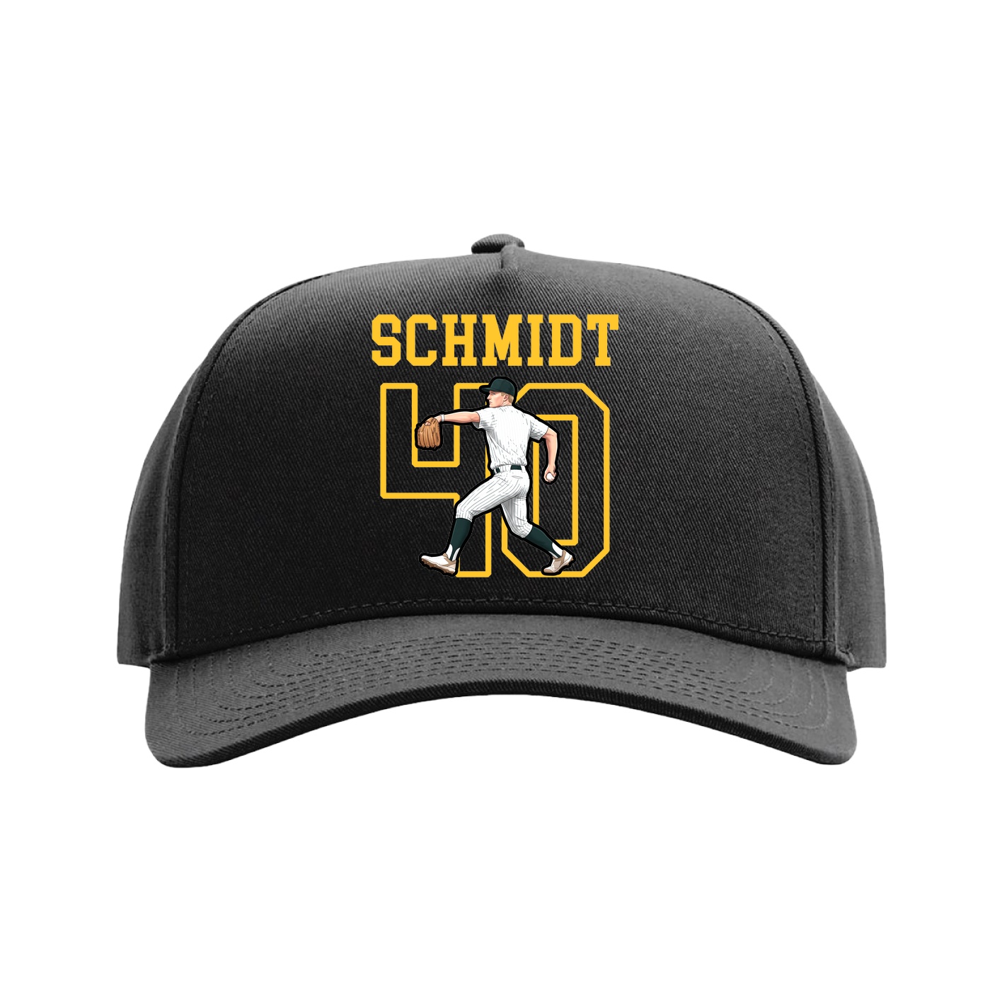 Full Fabric Five-Panel Champ Cap — Shirsey in Black