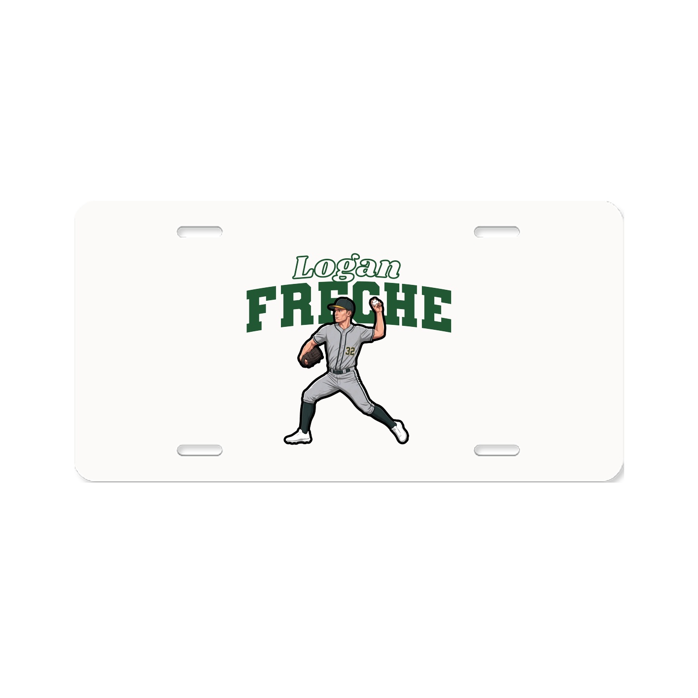 License Plate — Name Arch in Classic