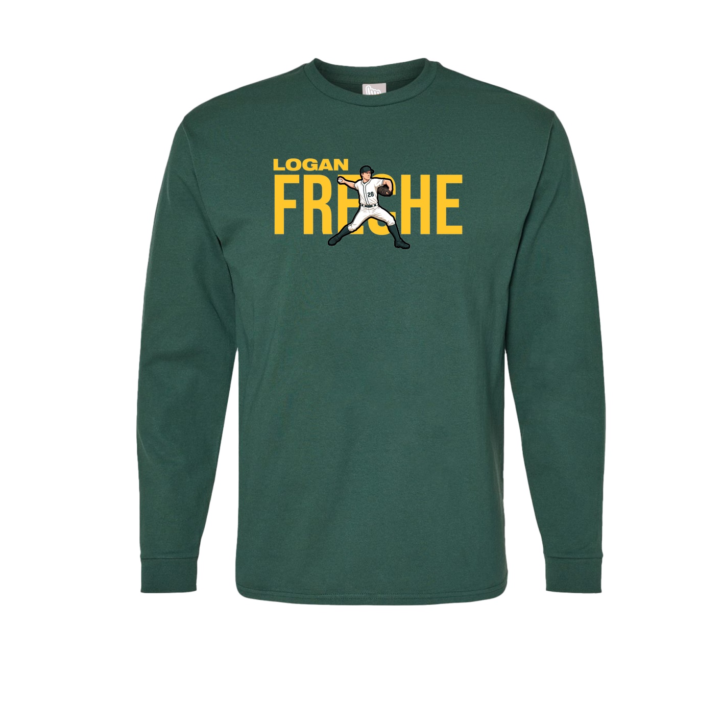 Long Sleeve Tee — Player Name in Green