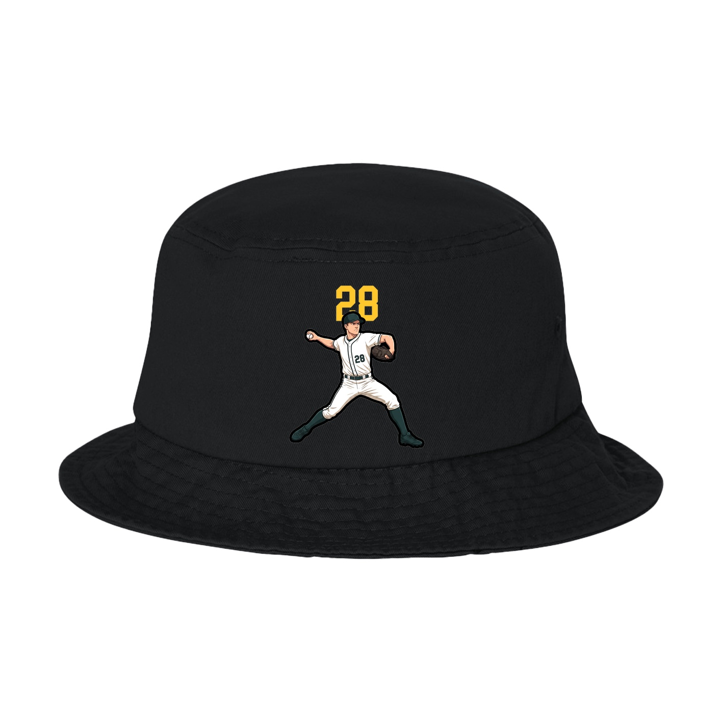 Bucket Cap — Number Top in Black