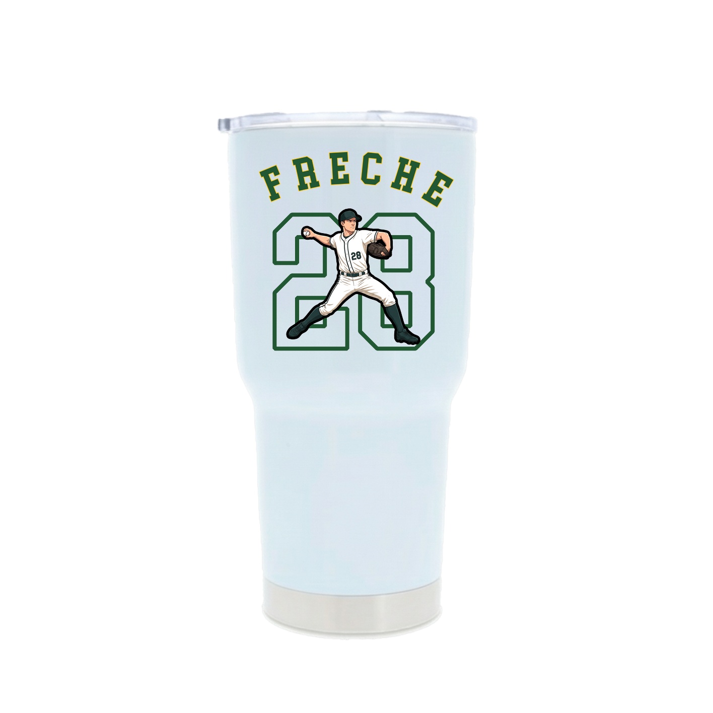 30oz Stainless Steel Tumbler — Shirsey Arch in White