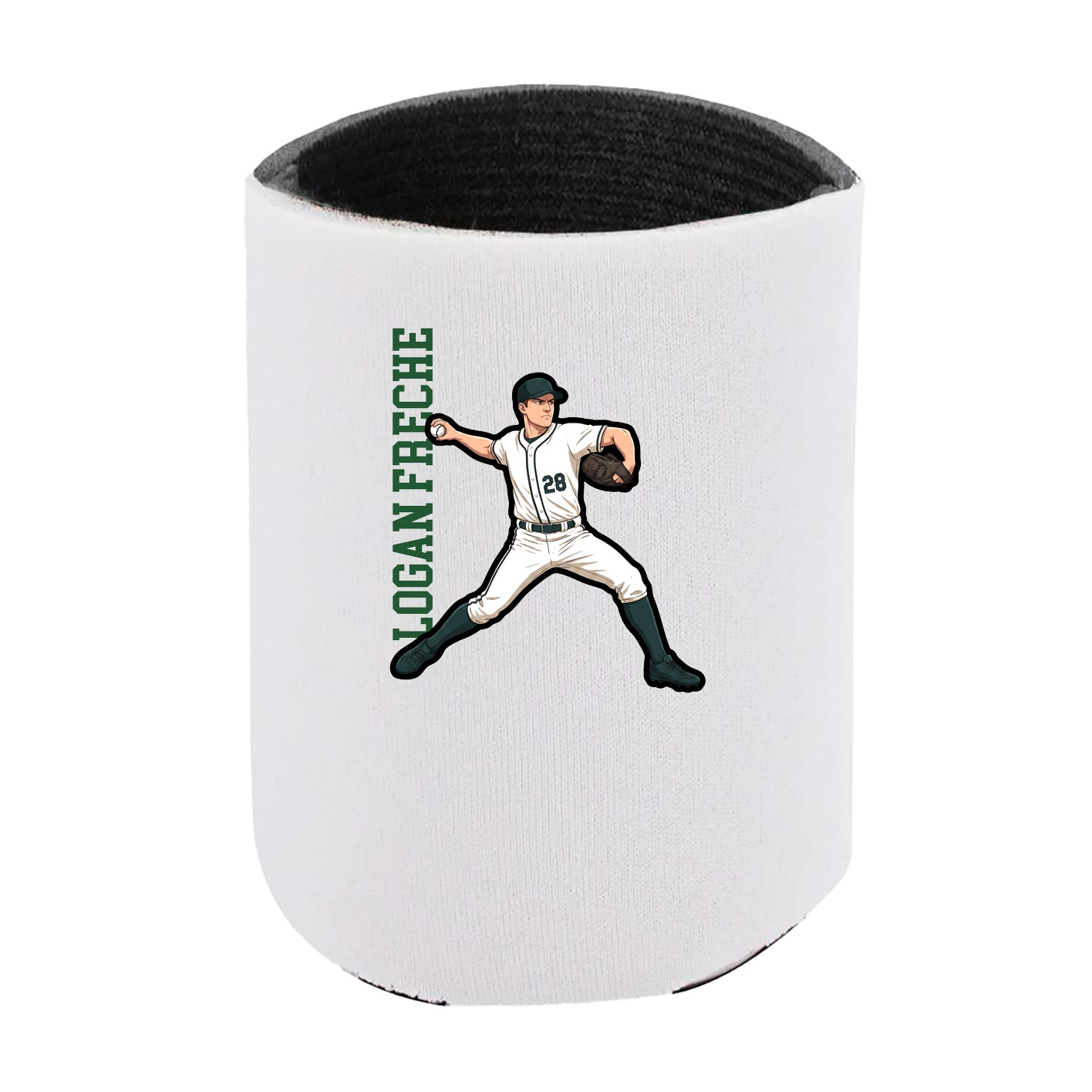 Can Holder — Name Vertical in White