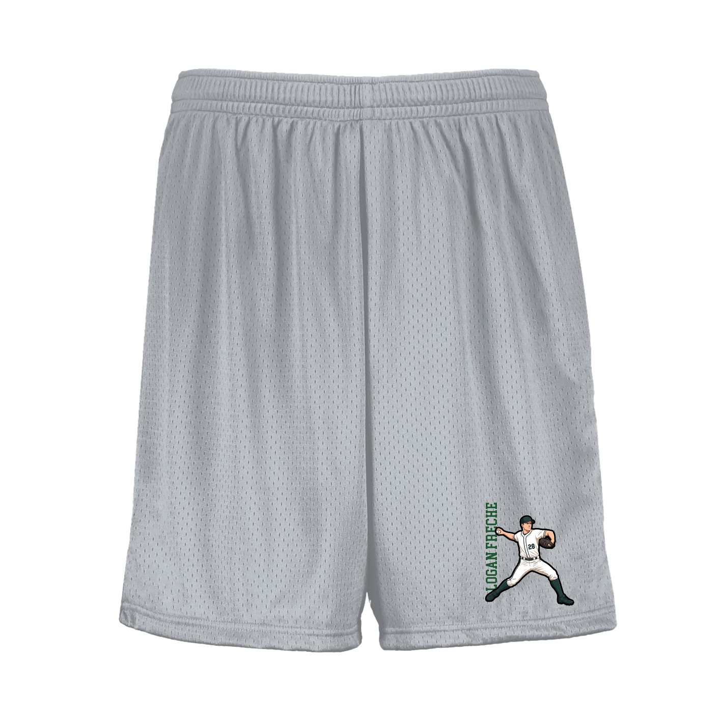 Shorts — Name Vertical in Silver