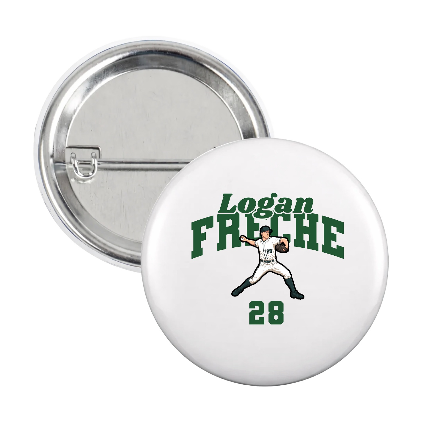 Game Day Button — Signature Arch in White
