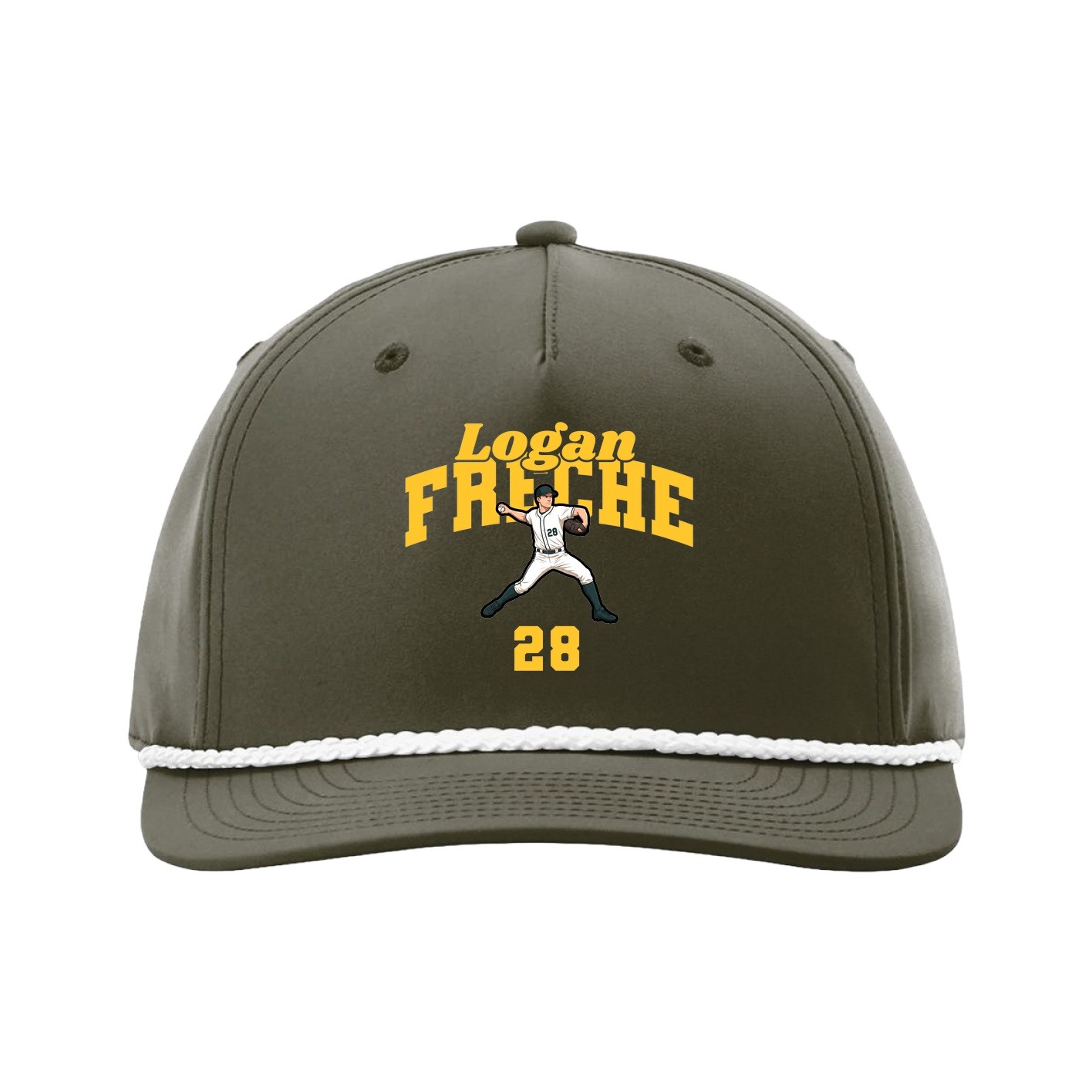 Five-Panel Classic Rope Cap — Signature Arch in Green