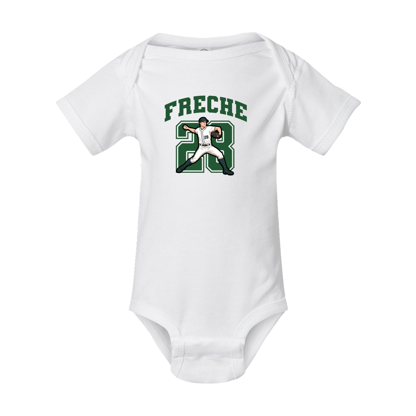 Baby Onesie — Number in White