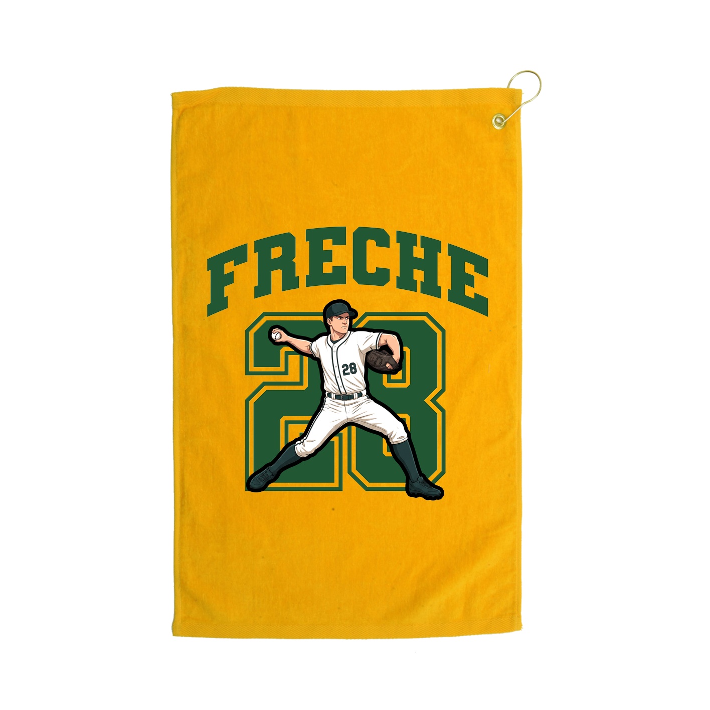 Golf Towel — Number in Gold