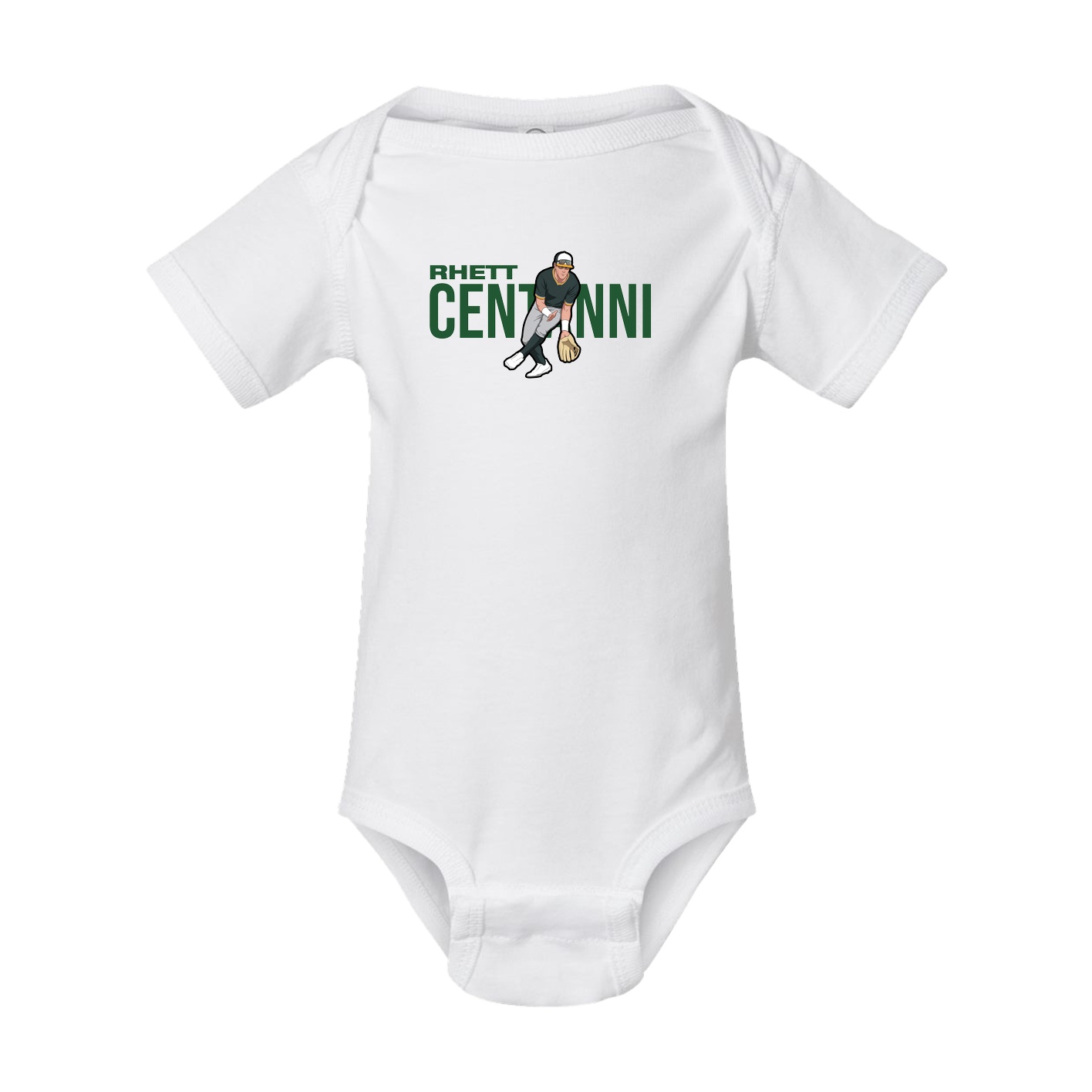 Baby Onesie — Player Name in White