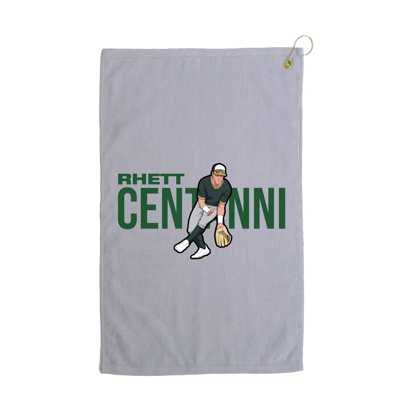 Golf Towel — Player Name in Grey