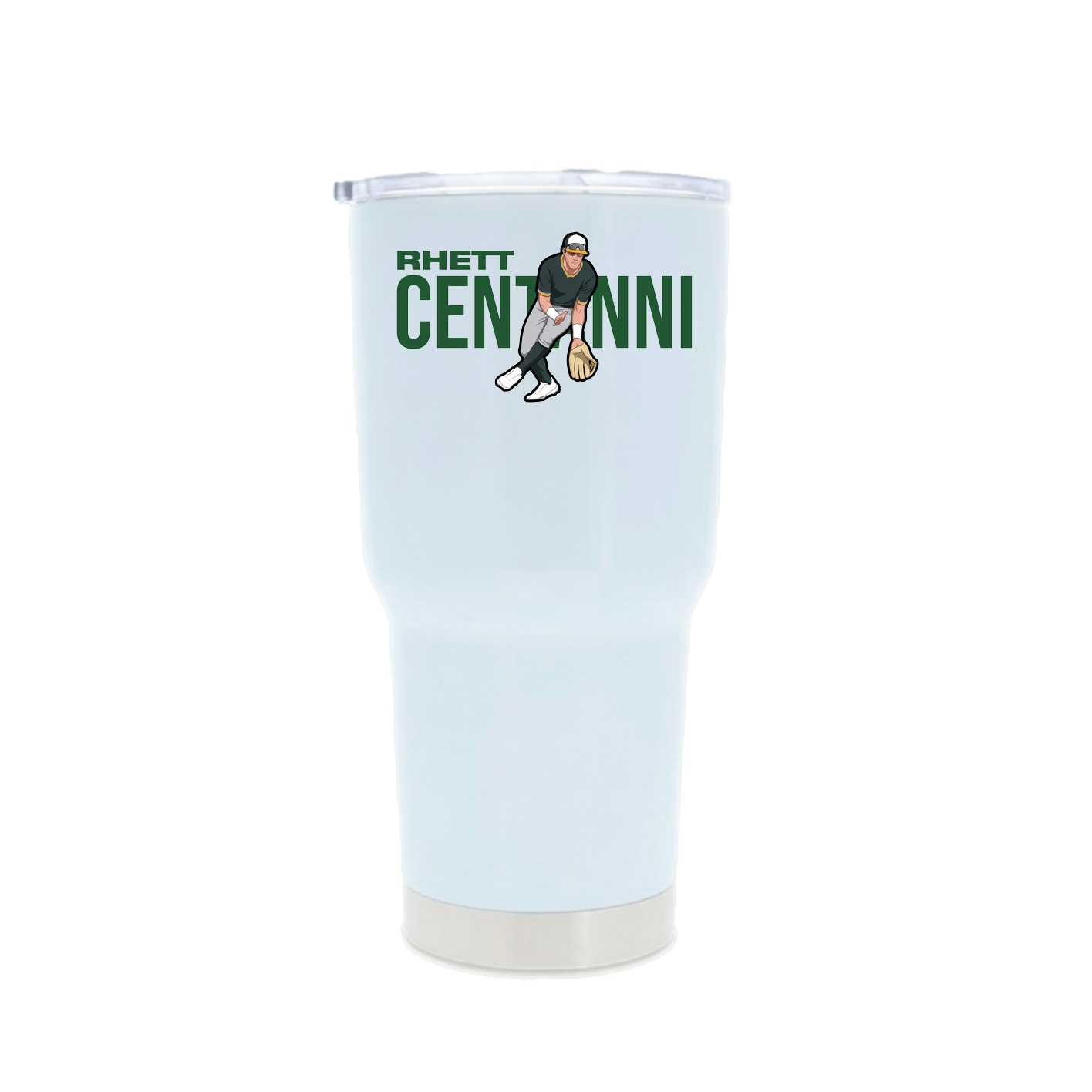 30oz Stainless Steel Tumbler — Player Name in White