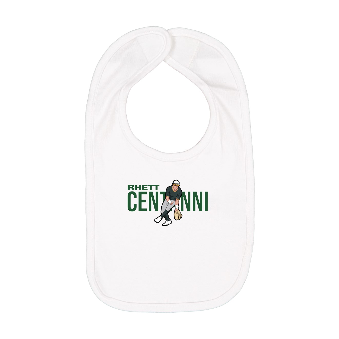 Infant Bib — Player Name in White