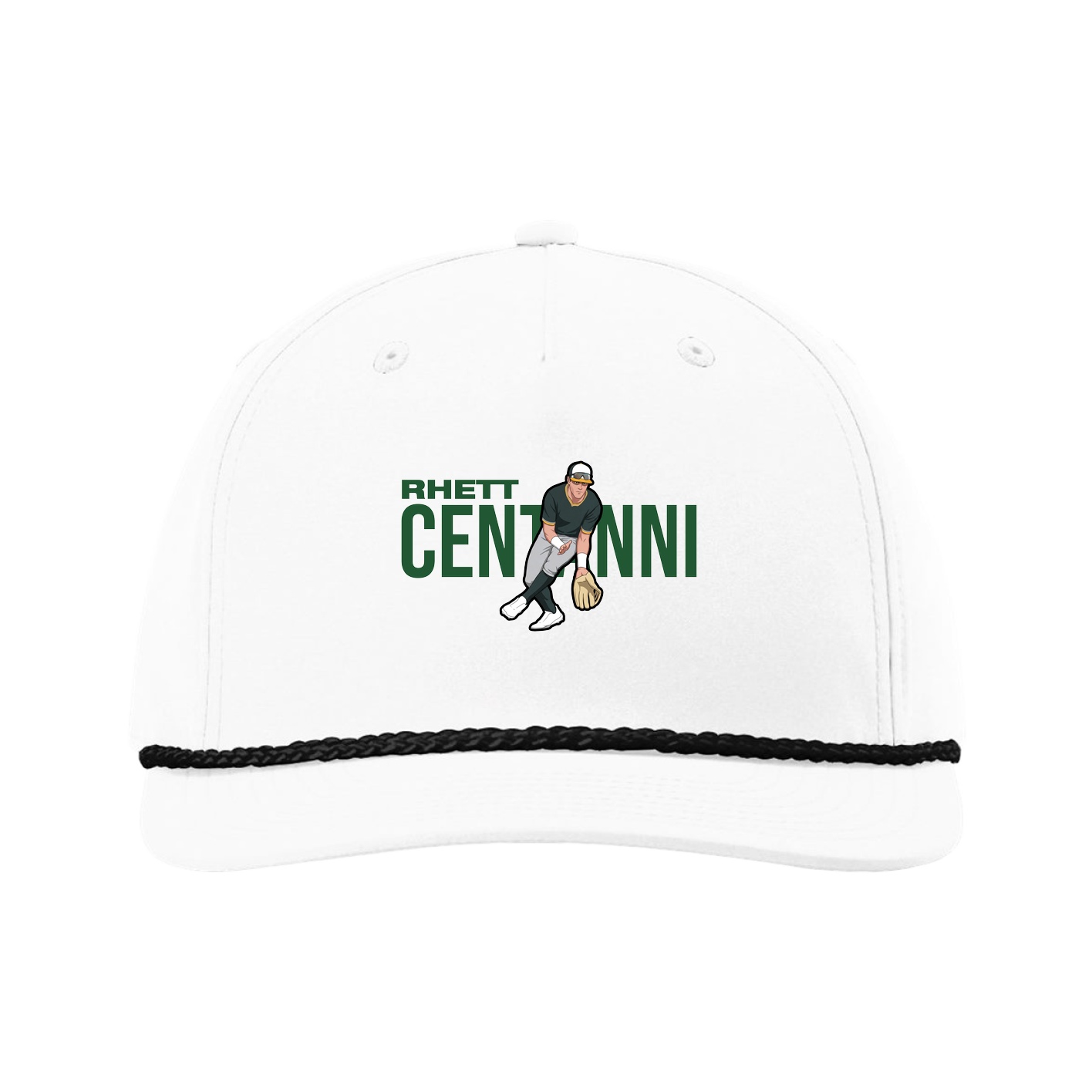 Five-Panel Classic Rope Cap — Player Name in White