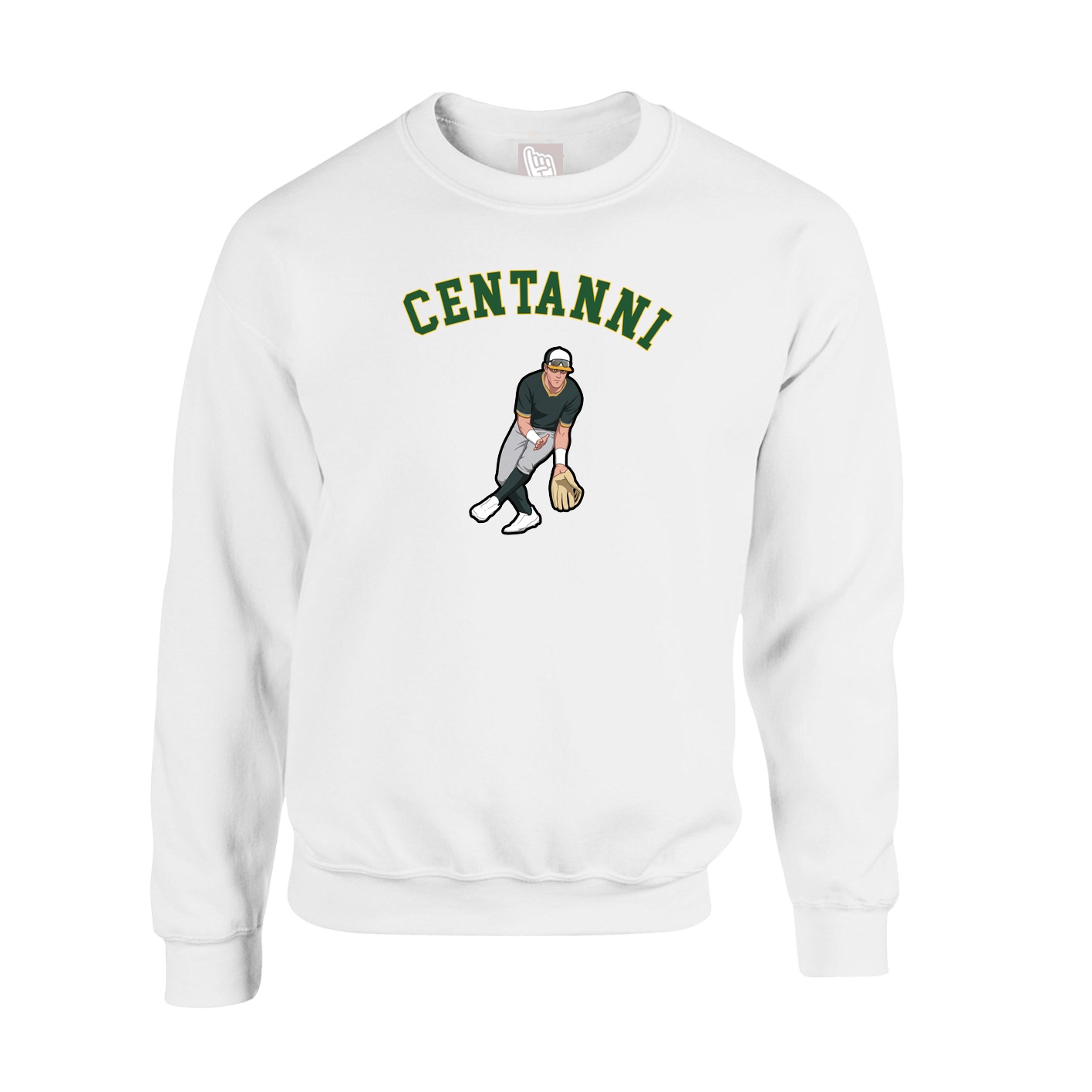Fleece Crew — Shirsey Arch in White