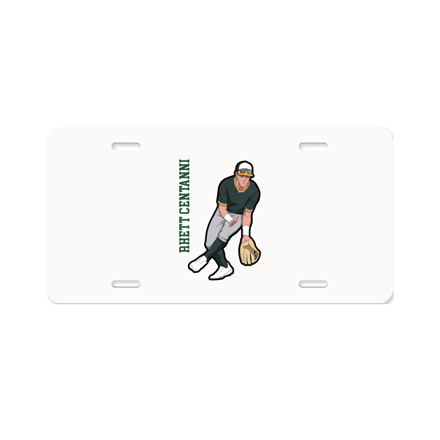 License Plate — Name Vertical in Classic
