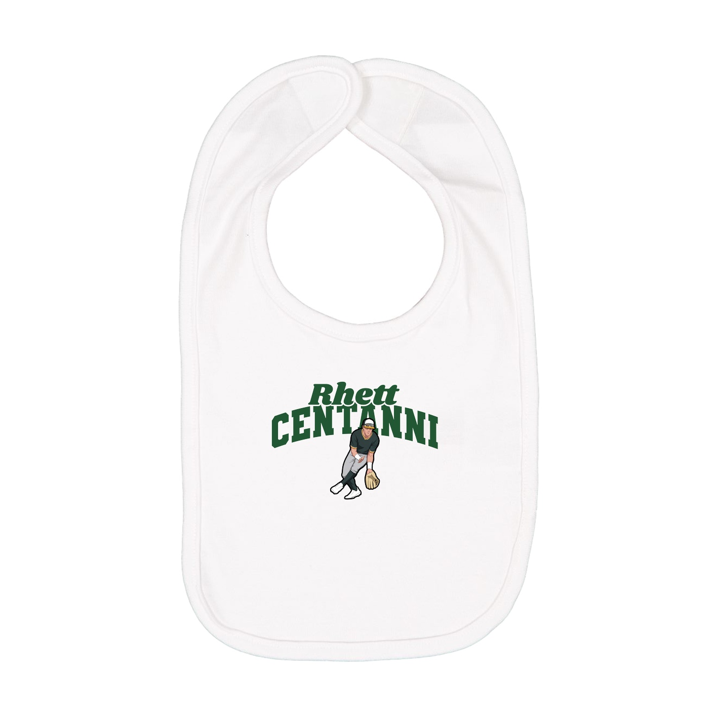 Infant Bib — Signature Arch in White