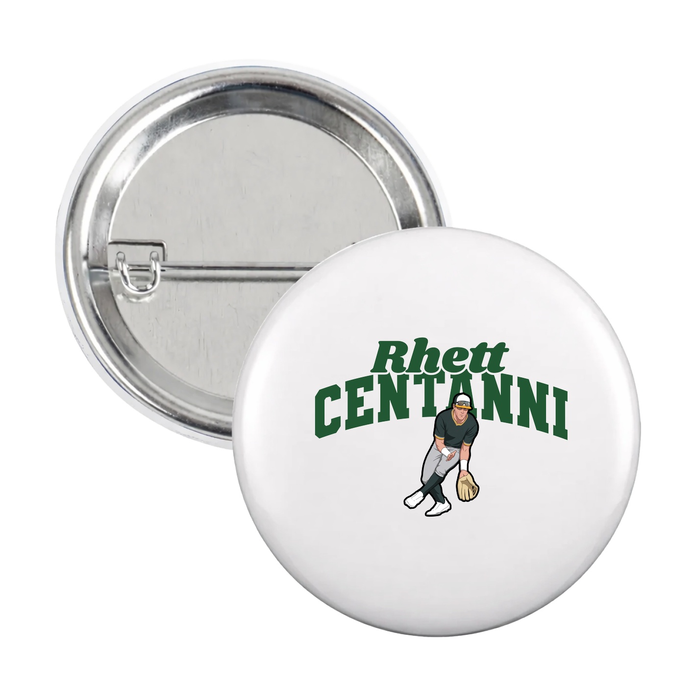 Game Day Button — Signature Arch in White