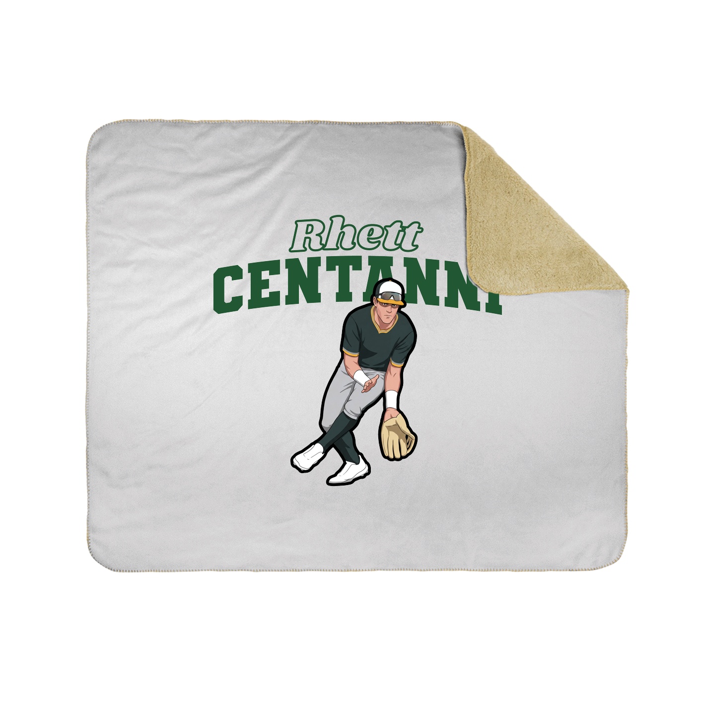Throw Blanket — Name Arch in White