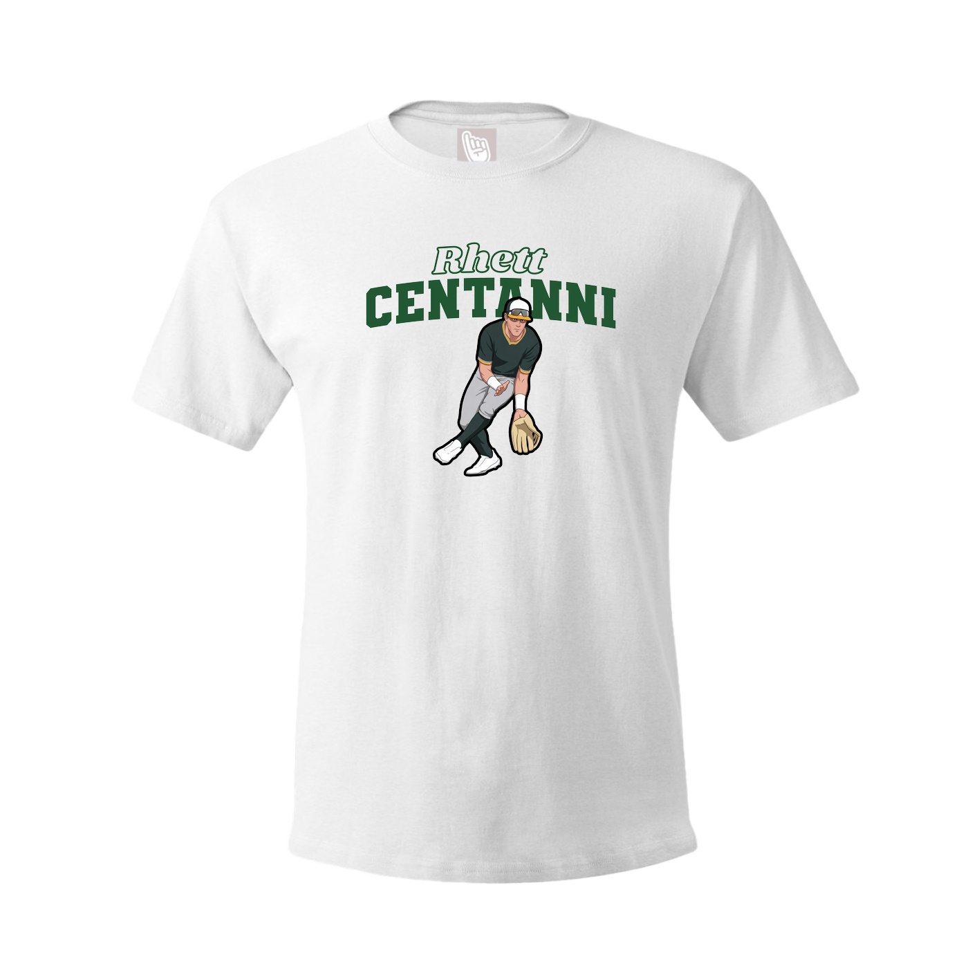 Youth Tee — Name Arch in White