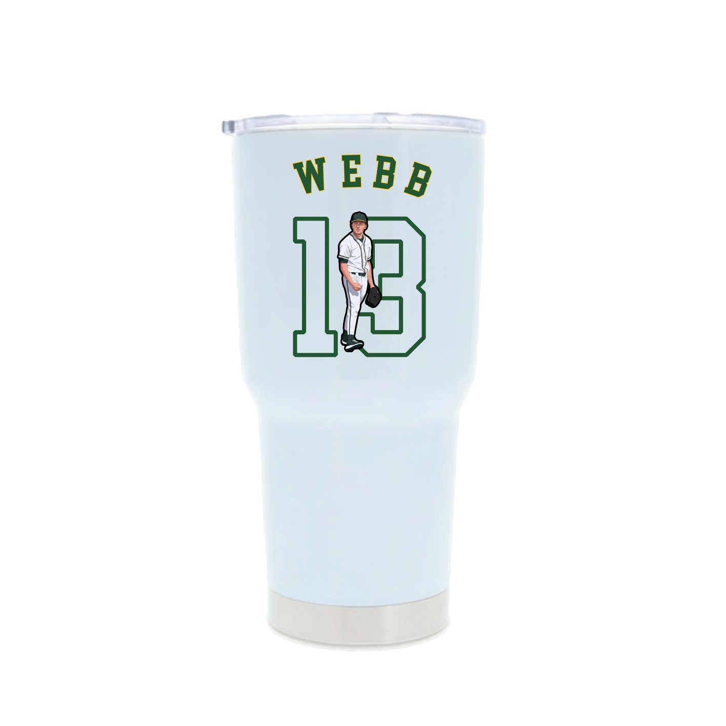 30oz Stainless Steel Tumbler — Shirsey Arch in White