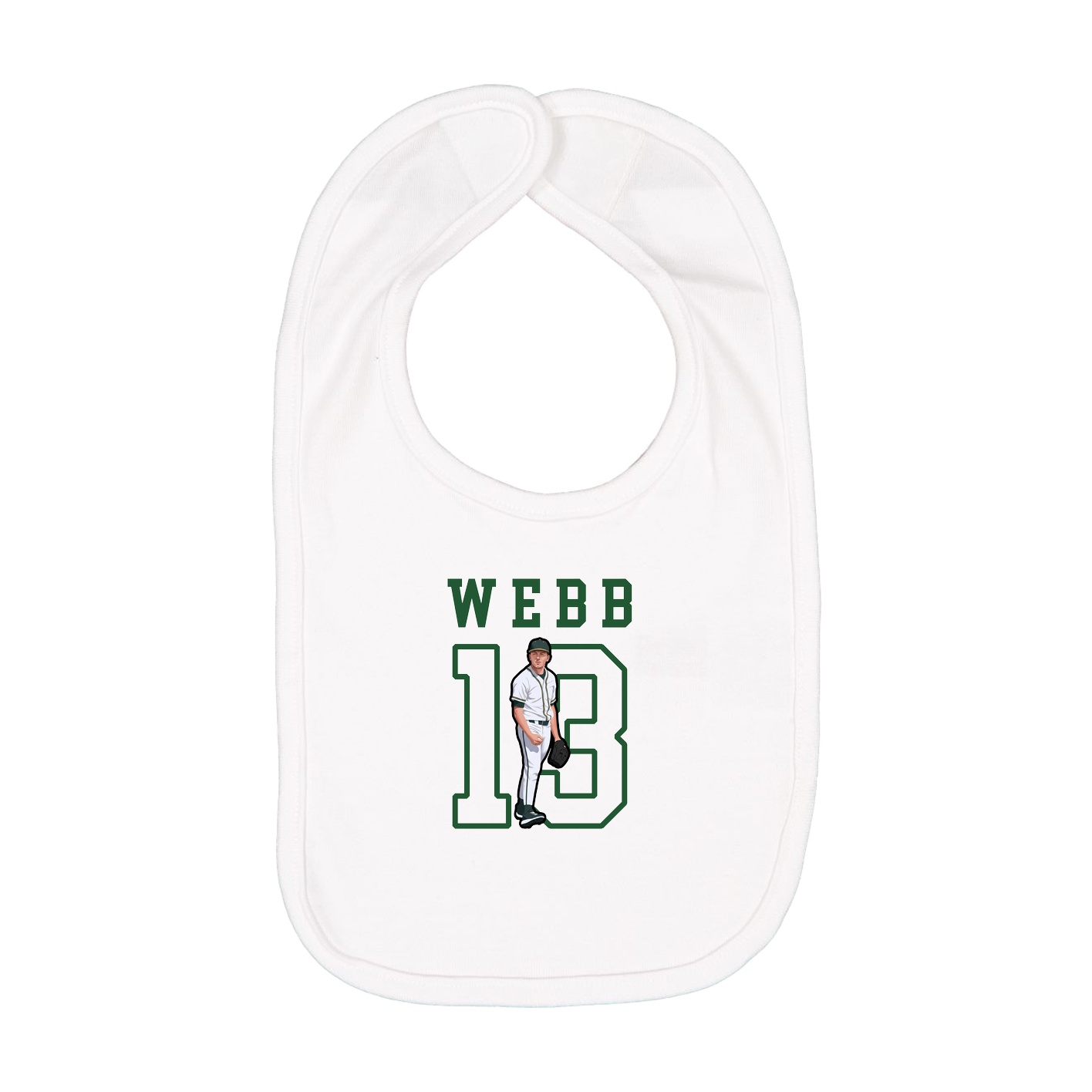 Infant Bib — Shirsey in White