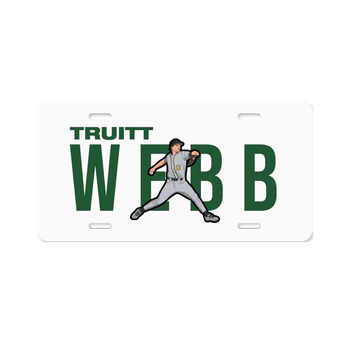 License Plate — Player Name in Classic