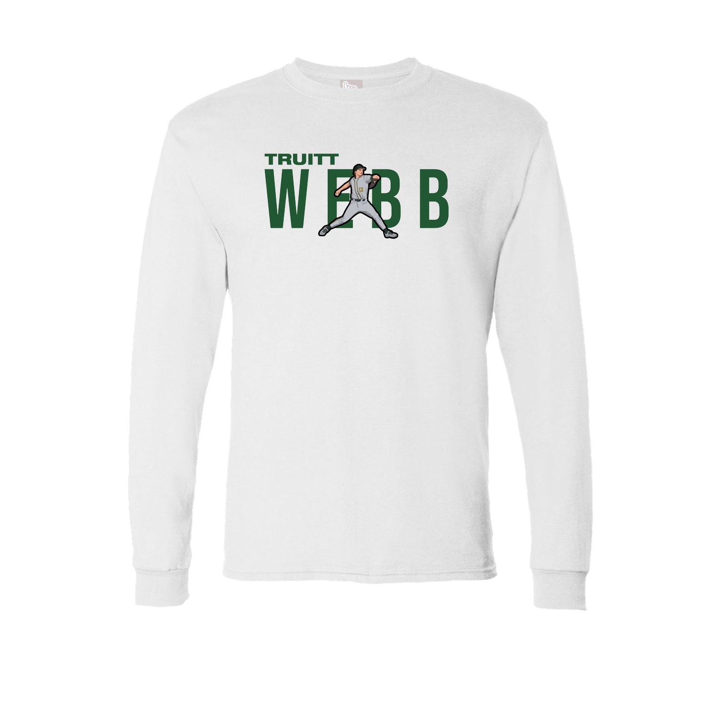 Long Sleeve Tee — Player Name in White