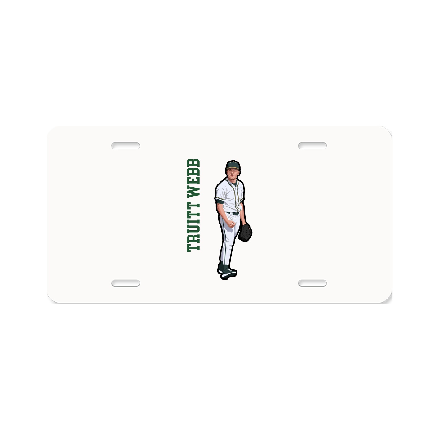 License Plate — Name Vertical in Classic