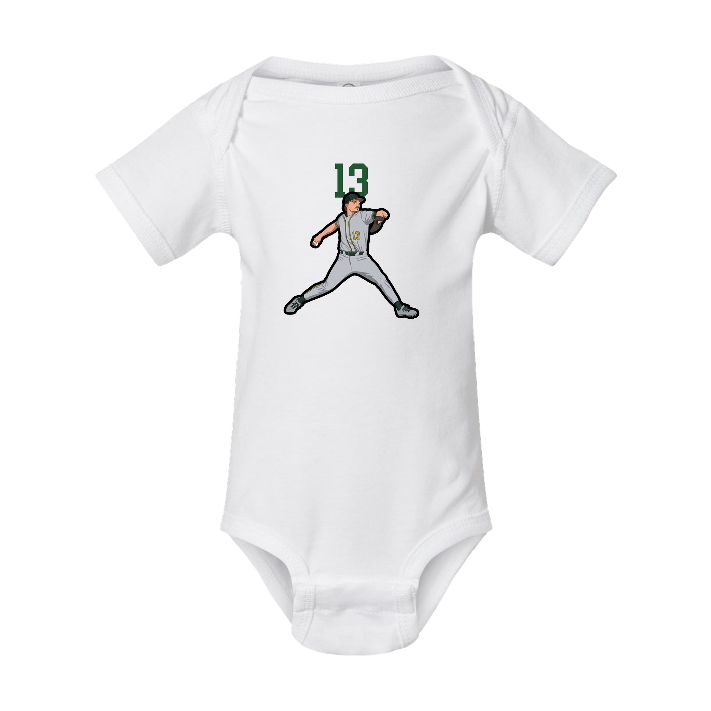 Baby Onesie — Number Top in White