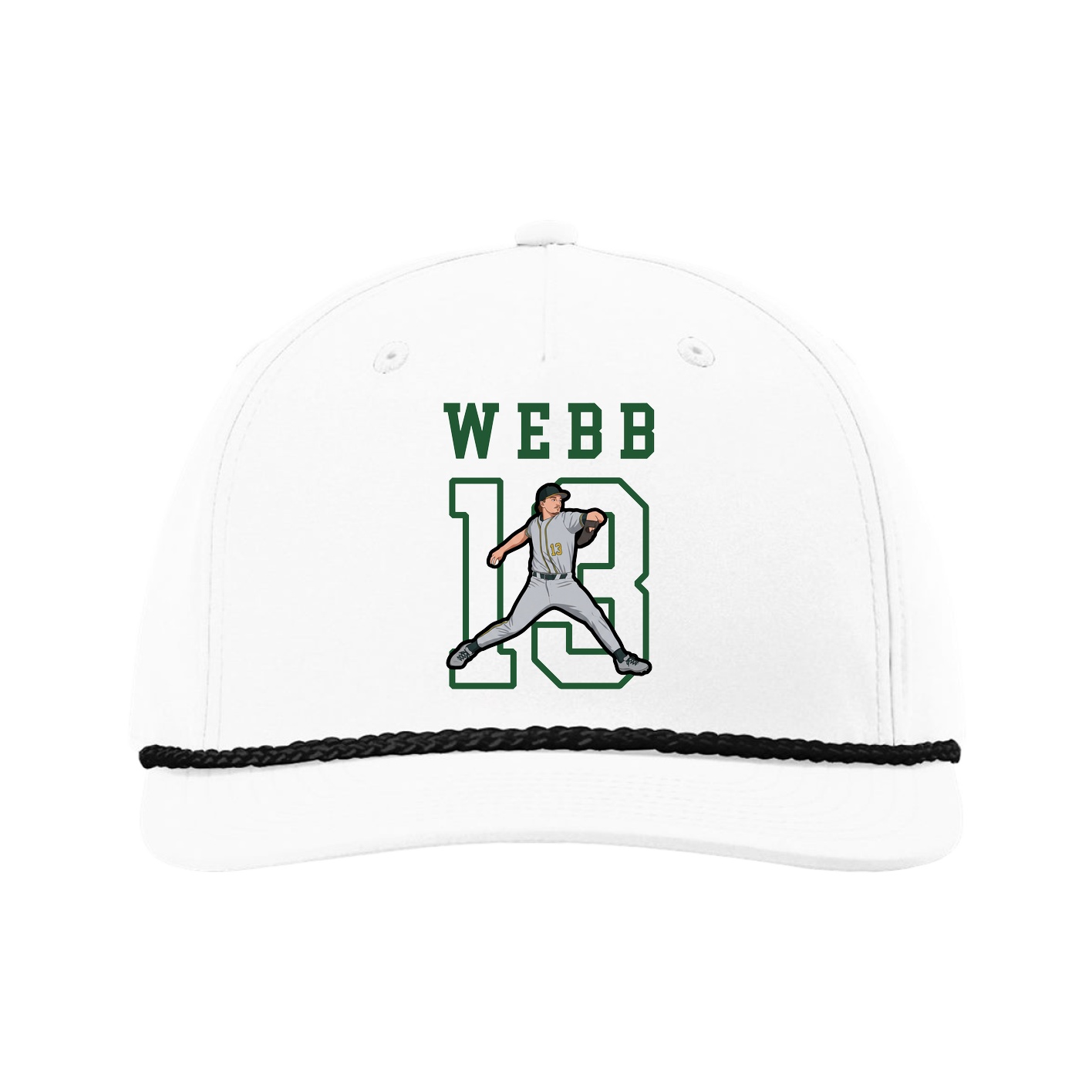Five-Panel Classic Rope Cap — Shirsey in White