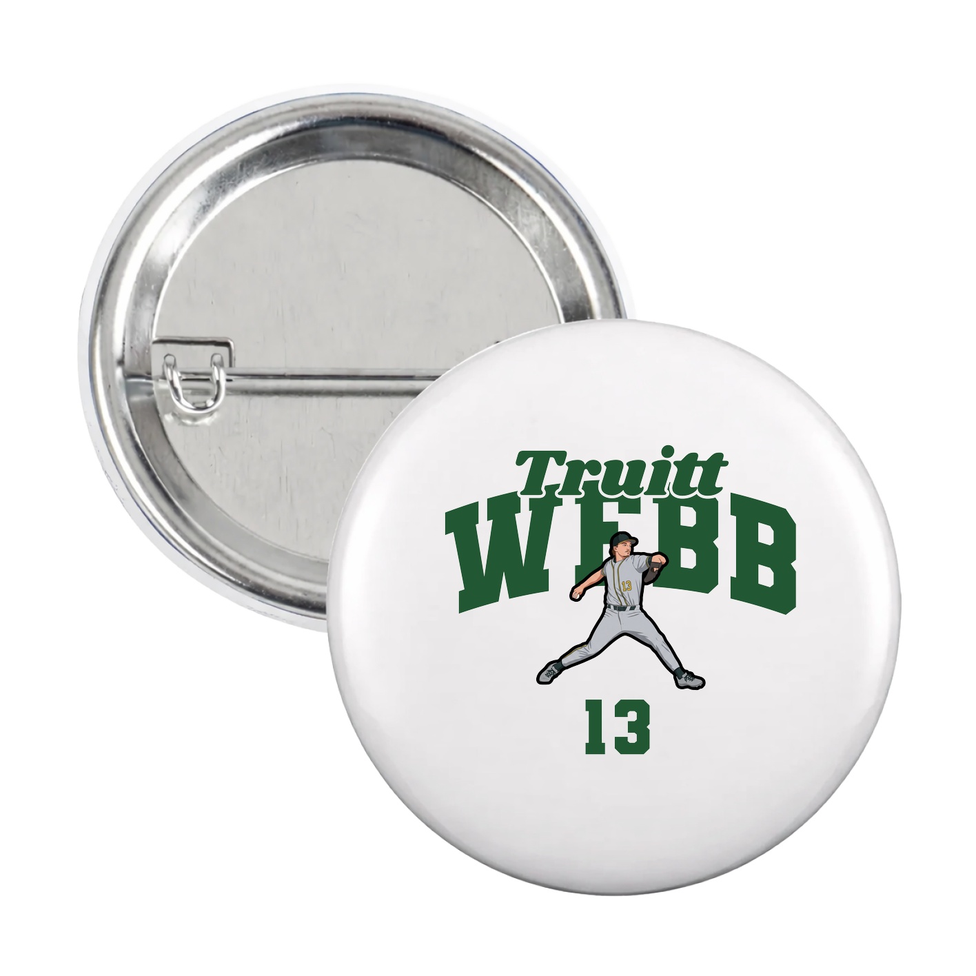 Game Day Button — Signature Arch in White