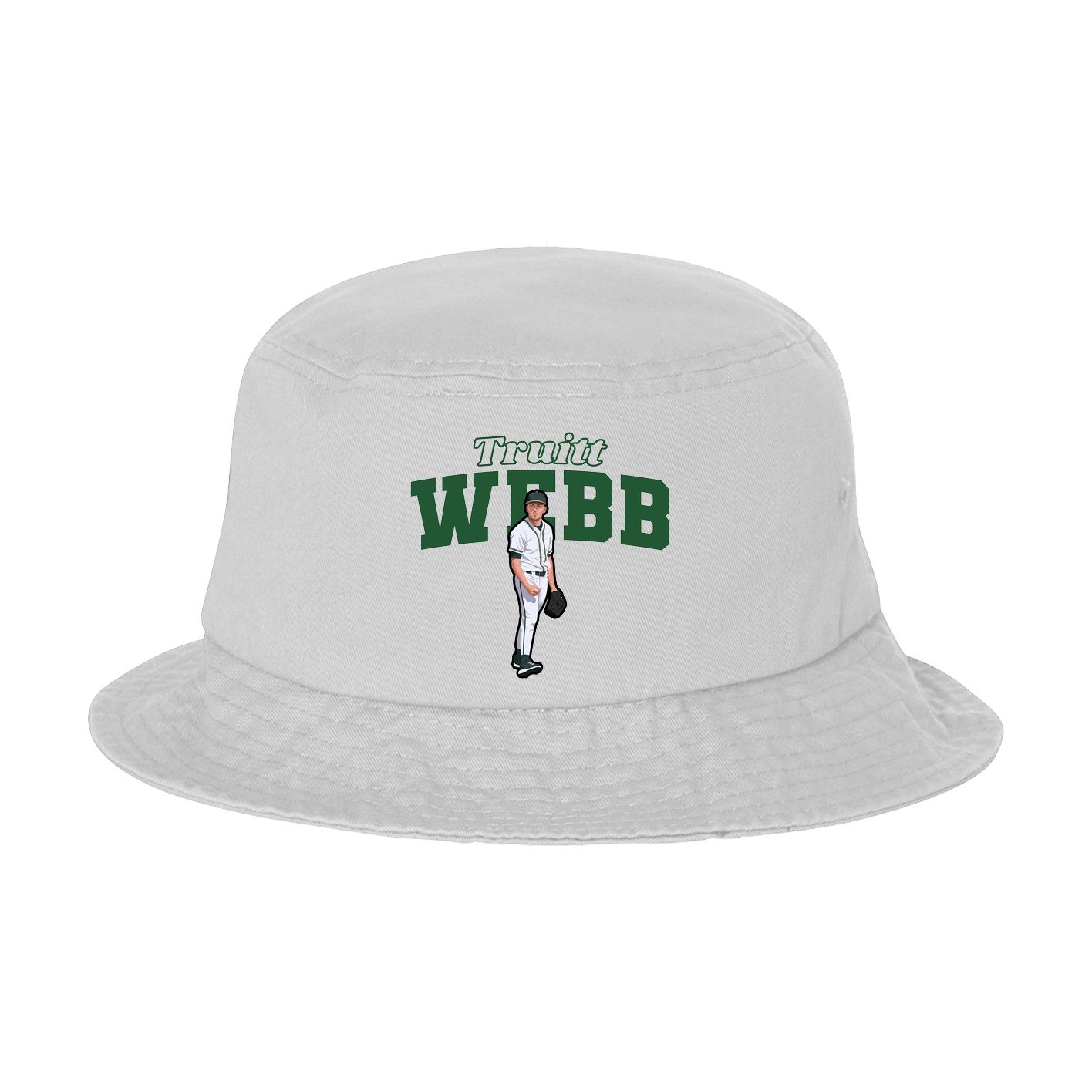 Bucket Cap — Name Arch in White