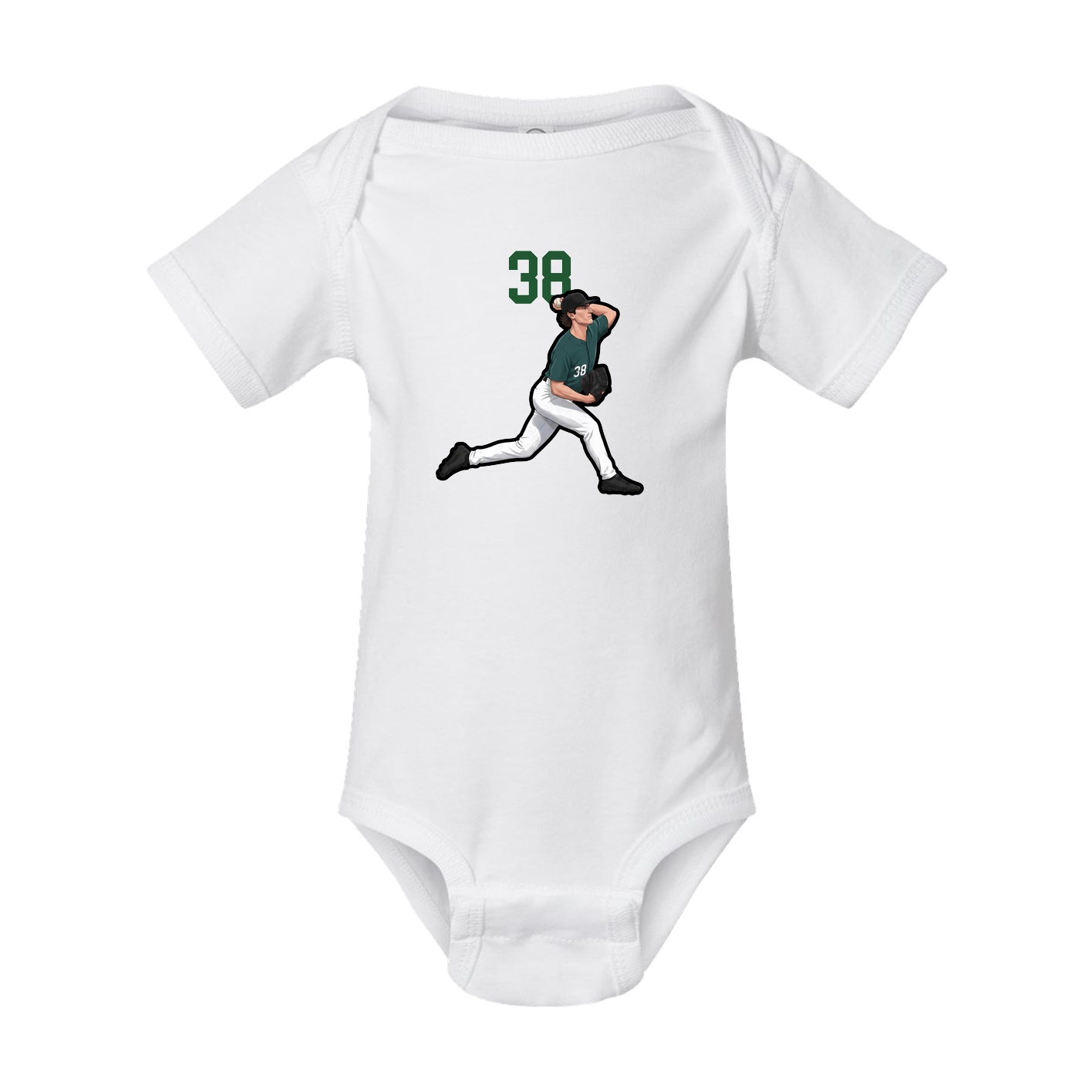 Baby Onesie — Number Top in White