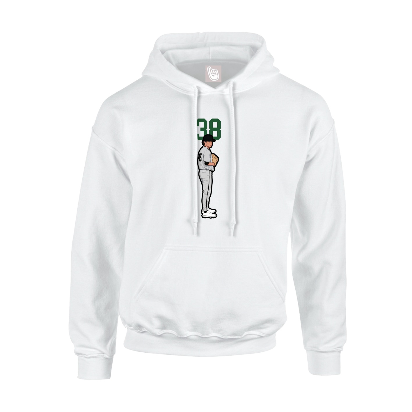 Hoodie — Number Top in White