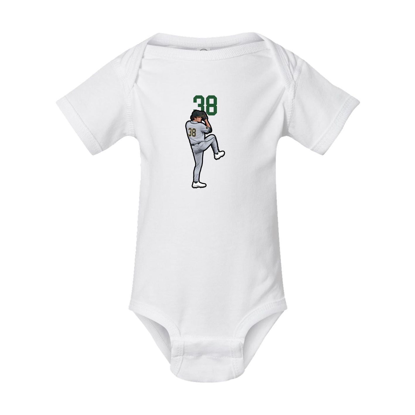 Baby Onesie — Number Top in White