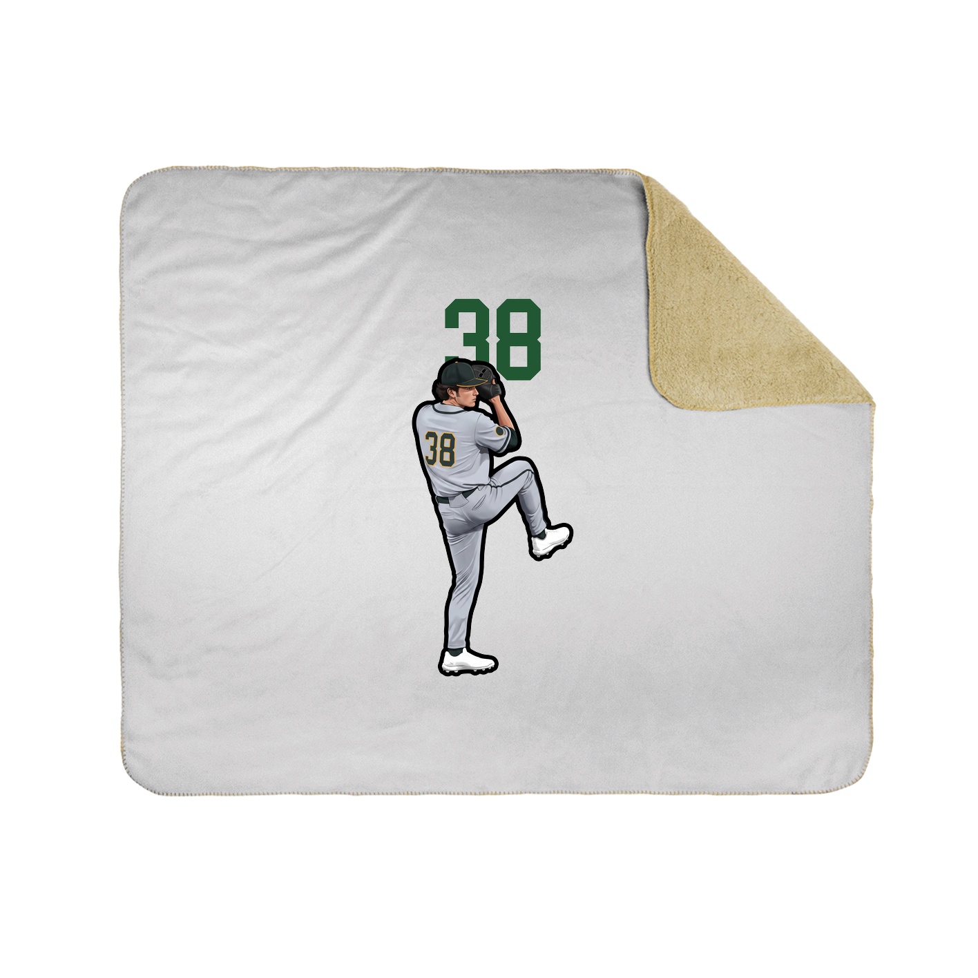 Throw Blanket — Number Top in White