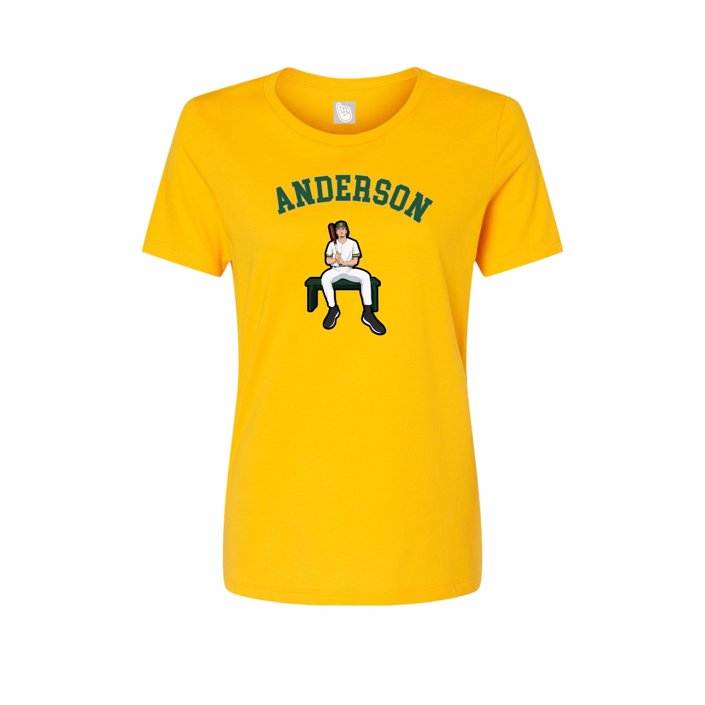 Fitted Women's Tee — Shirsey Arch in Gold