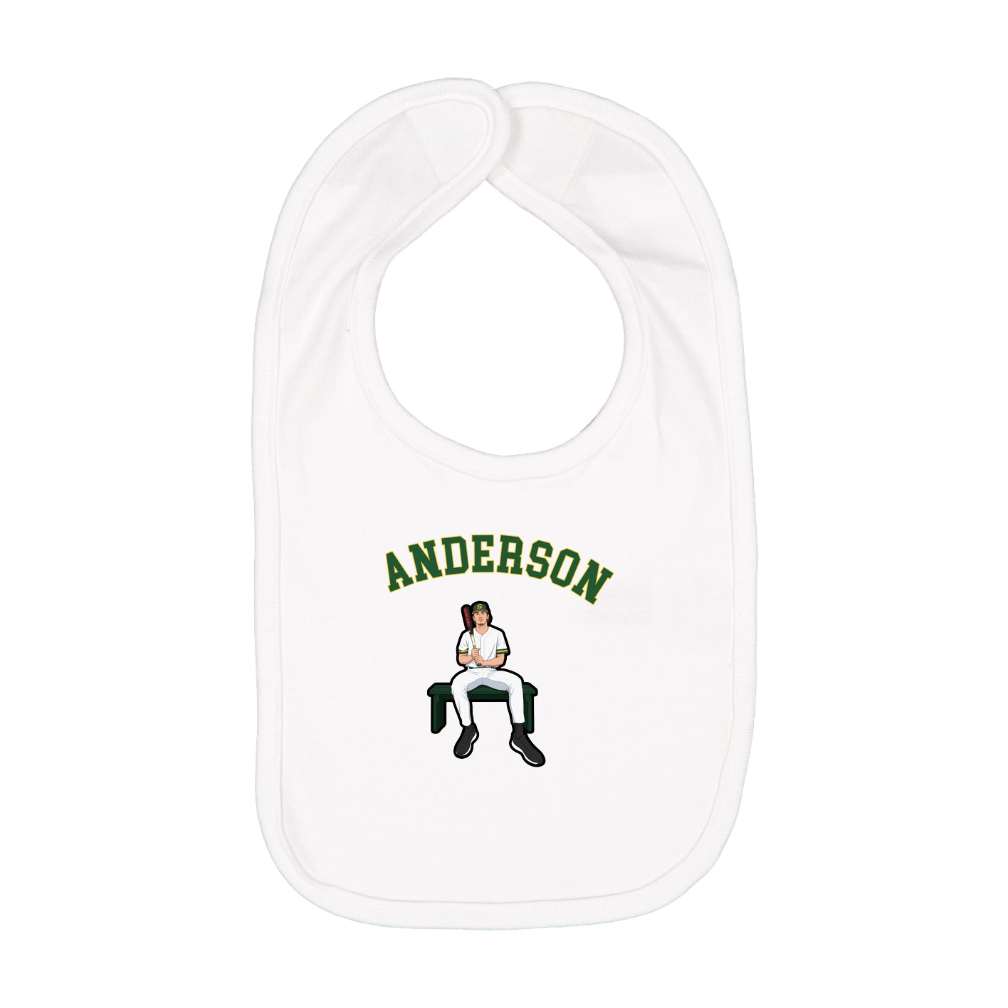 Infant Bib — Shirsey Arch in White