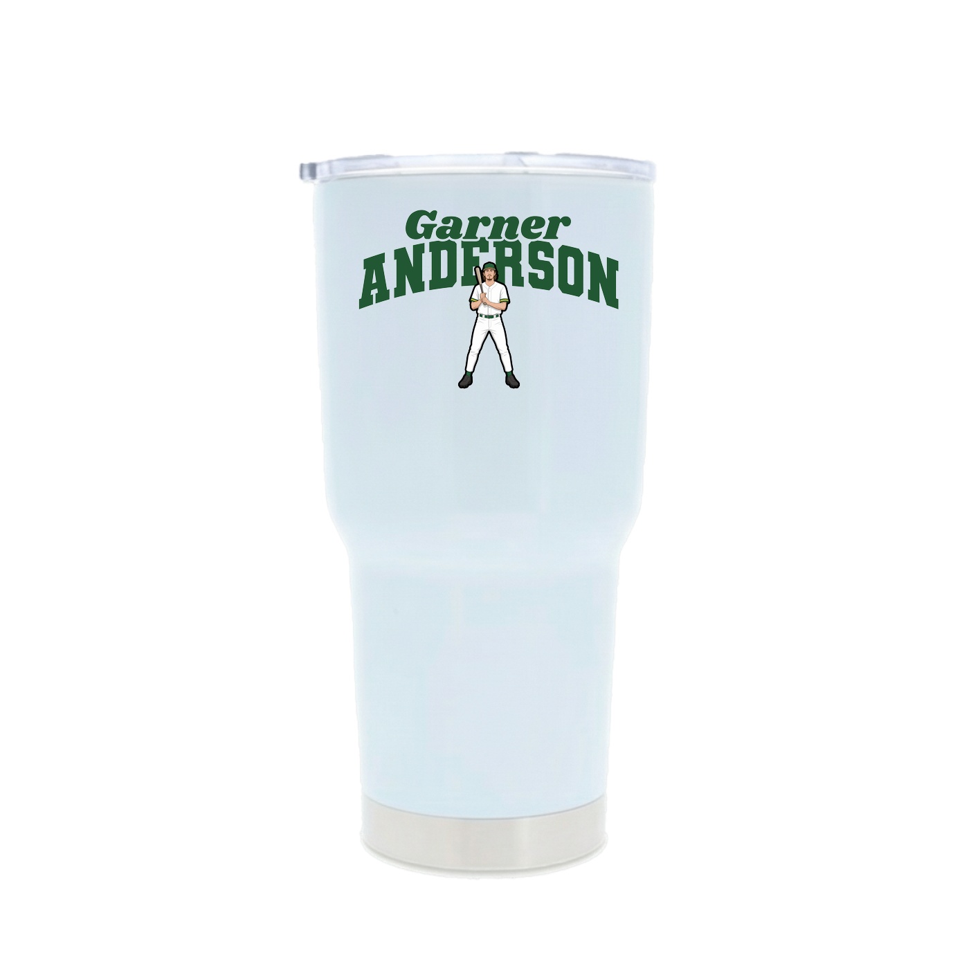 30oz Stainless Steel Tumbler — Signature Arch in White