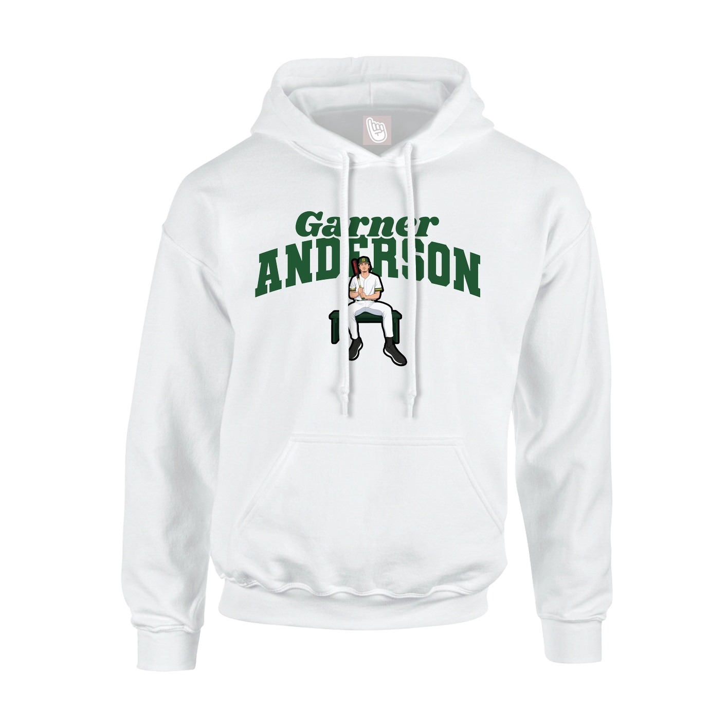 Youth Hoodie — Signature Arch in White